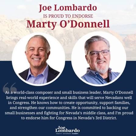 Governor Joe Lombardo Endorses Marty O’Donnell for NV-03